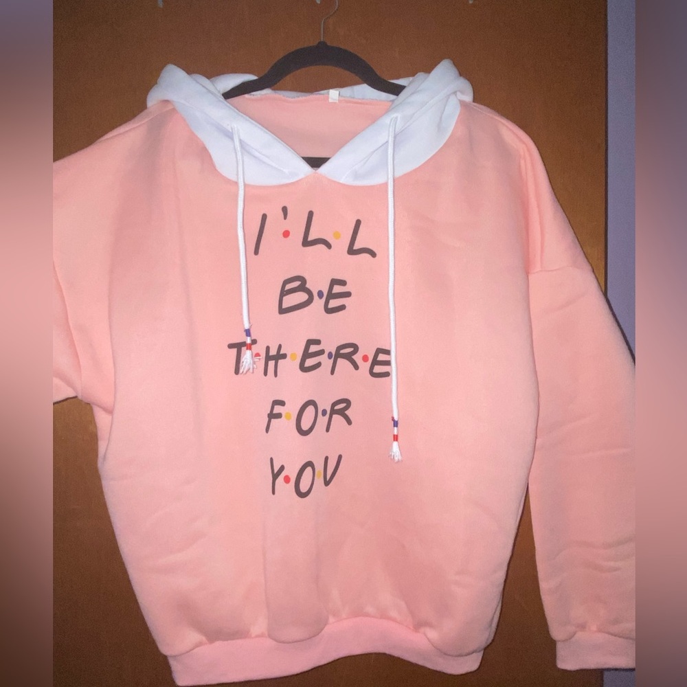 F.R.I.E.N.D.S Hoodie “I’ll Be There For You” coral Size XL
